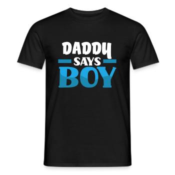 Team Boy Team Young Papa Gender Reveal Party - T-shirt homme - noir - Devant - AI Model Male 178 light (178cm)