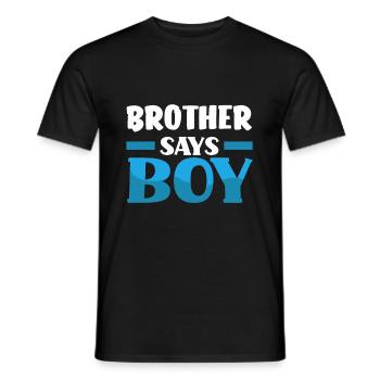 Team Boy Team Young Brother Gender Reveal Party - Men's T-Shirt - black - Front - AI Model Male 178 light (178cm)