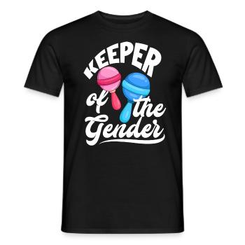 Gardien du Gender Gender Reveal Party - T-shirt homme - noir - Devant - AI Model Male 178 light (178cm)