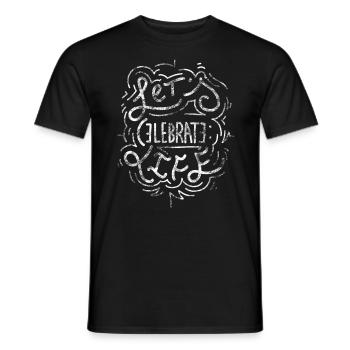 Lets Celebrate Life Vintage - Männer T-Shirt - Schwarz - Vorne - AI Model Male 178 light (178cm)