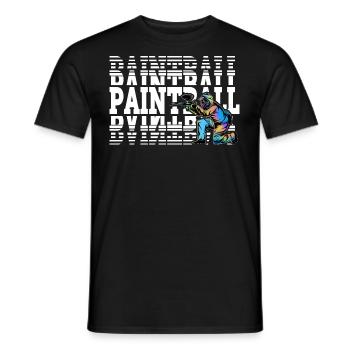 Paintball - Men's T-Shirt - black - Front - AI Model Male 178 light (178cm)