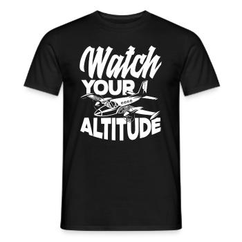 Flugzeug Luftfahrt Pilot Lustiges Piloten Geschenk - Männer T-Shirt - Schwarz - Vorne - AI Model Male 178 light (178cm)