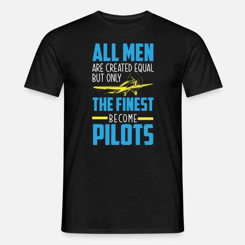 Flugzeug Luftfahrt Pilot Lustiges Piloten Geschenk - Männer T-Shirt - Schwarz