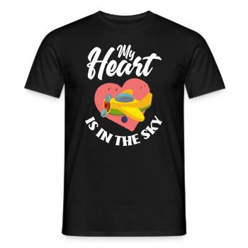 Flugzeug Luftfahrt Pilot Lustiges Piloten Geschenk - Männer T-Shirt - Schwarz - Vorne - AI Model Male 178 light (178cm)