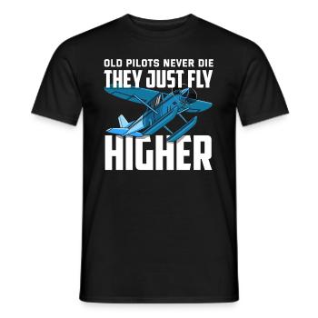 Flugzeug Luftfahrt Pilot Lustiges Piloten Geschenk - Männer T-Shirt - Schwarz - Vorne - AI Model Male 178 light (178cm)