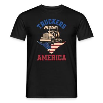 Truck Driver Trucker Truck Driver Driver - Men's T-Shirt - black - Front - AI Model Male 178 light (178cm)