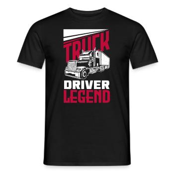 Truck Driver Trucker Truck Driver Driver - Men's T-Shirt - black - Front - AI Model Male 178 light (178cm)
