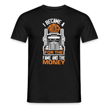 Truck Driver Trucker Truck Driver Driver - Men's T-Shirt - black - Front - AI Model Male 178 light (178cm)