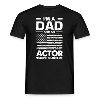 Drôle d’acteur Actrice Cadeau - T-shirt homme - noir - Devant - AI Model Male 178 light (178cm)