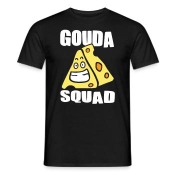 Amateurs de fromage - Funny Gouda Squad - T-shirt homme - noir - Devant - AI Model Male 178 light (178cm)