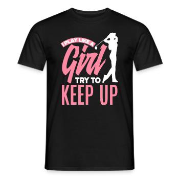 Lustiges Golfen Golf Golfer Geschenk - Männer T-Shirt - Schwarz - Vorne - AI Model Male 178 light (178cm)
