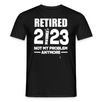Lustiges Golfen Golf Golfer Geschenk Rente 2023 - Männer T-Shirt - Schwarz - Vorne - AI Model Male 178 light (178cm)