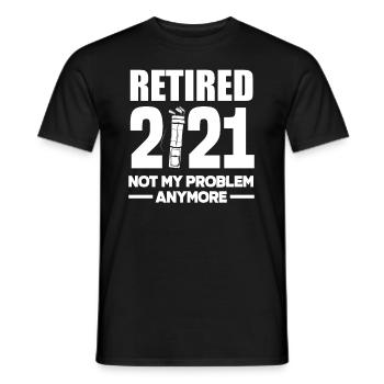 Lustiges Golfen Golf Golfer Geschenk Rente 2021 - Männer T-Shirt - Schwarz - Vorne - AI Model Male 178 light (178cm)