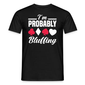 Joueur de poker Joueur de poker Cadeau de poker - T-shirt homme - noir - Devant - AI Model Male 178 light (178cm)