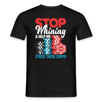 Joueur de poker Joueur de poker Cadeau de poker - T-shirt homme - noir - Devant - AI Model Male 178 light (178cm)