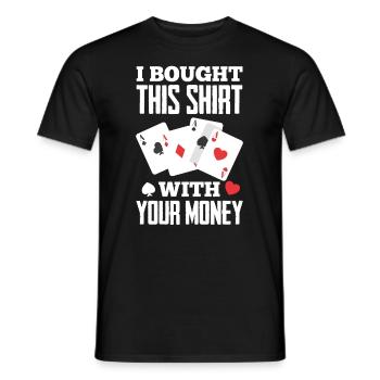 Joueur de poker Joueur de poker Cadeau de poker - T-shirt homme - noir - Devant - AI Model Male 178 light (178cm)