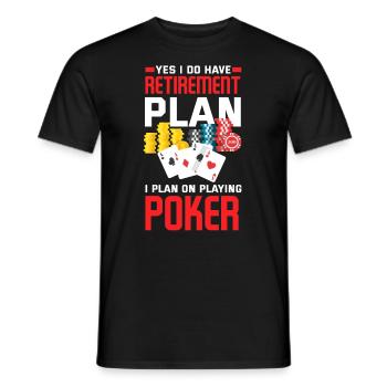 Joueur de poker Joueur de poker Cadeau de poker Pension - T-shirt homme - noir - Devant - AI Model Male 178 light (178cm)