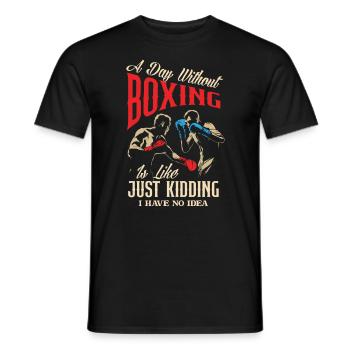 Drôle de boxer de boxe cadeau - T-shirt homme - noir - Devant - AI Model Male 178 light (178cm)