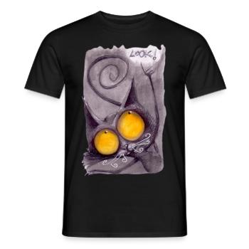 Serial Cat 04 - Men's T-Shirt - black - Front - AI Model Male 178 light (178cm)