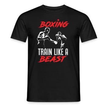 Lustiges Boxen Boxer Geschenk - Männer T-Shirt - Schwarz - Vorne - AI Model Male 178 light (178cm)