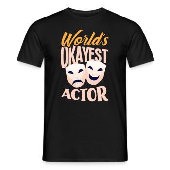Drôle d’acteur Actrice Cadeau - T-shirt homme - noir - Devant - AI Model Male 178 light (178cm)