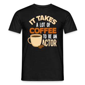 Drôle d’acteur Actrice Cadeau - T-shirt homme - noir - Devant - AI Model Male 178 light (178cm)