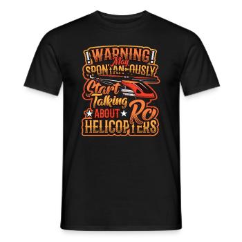 Warning can spontaneously start talking about rc - Men's T-Shirt - black - Front - AI Model Male 178 light (178cm)