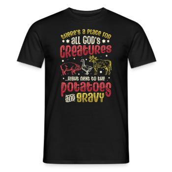 Kreaturen Gottes - Männer T-Shirt - Schwarz - Vorne - AI Model Male 178 light (178cm)