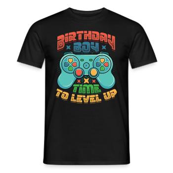 Geburtstagskind, Gamer. - Männer T-Shirt - Schwarz - Vorne - AI Model Male 178 light (178cm)
