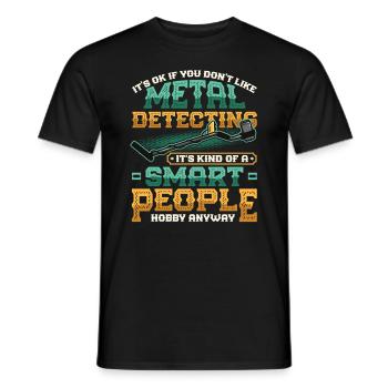 Metalldetektor Hobby Metalldetektion - Männer T-Shirt - Schwarz - Vorne - AI Model Male 178 light (178cm)