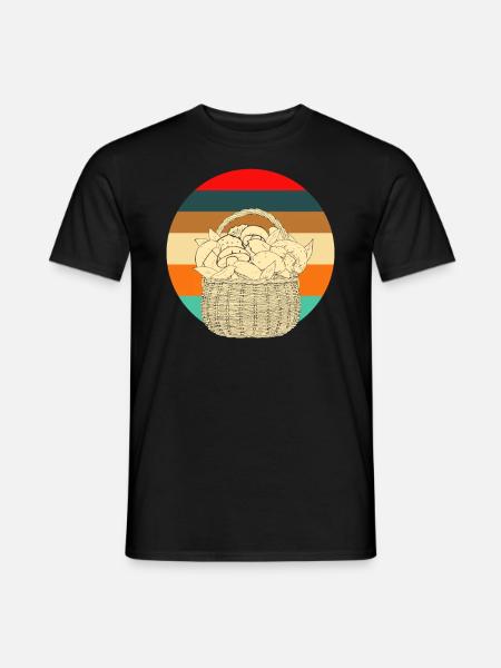 Rétro Champignons Drôle Cueilleur de Champignons Cadeau - T-shirt homme - noir