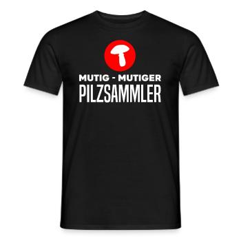 Mutig Mutiger Pilzsammler Lustiges Pilzsammler - Männer T-Shirt - Schwarz - Vorne - AI Model Male 178 light (178cm)
