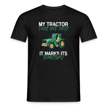 My tractor doesn't drip it marks its territory far - Männer T-Shirt - Schwarz - Vorne - AI Model Male 178 light (178cm)