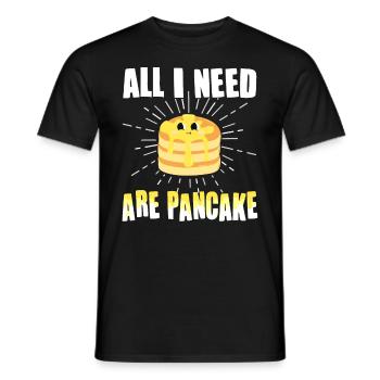 Tout ce dont j’ai besoin, ce sont des crêpes - T-shirt homme - noir - Devant - AI Model Male 178 light (178cm)