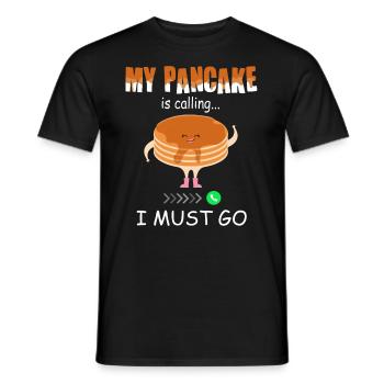 Appels de crêpes - Funny Pancake - T-shirt homme - noir - Devant - AI Model Male 178 light (178cm)