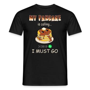 Appels de crêpes - Funny Pancake - T-shirt homme - noir - Devant - AI Model Male 178 light (178cm)
