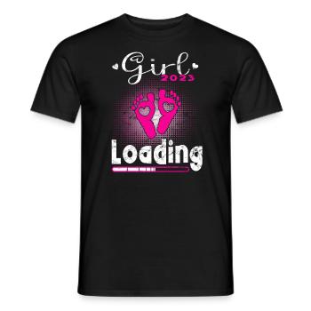 Grossesse Garçon ou Fille 2023 - T-shirt homme - noir - Devant - AI Model Male 178 light (178cm)