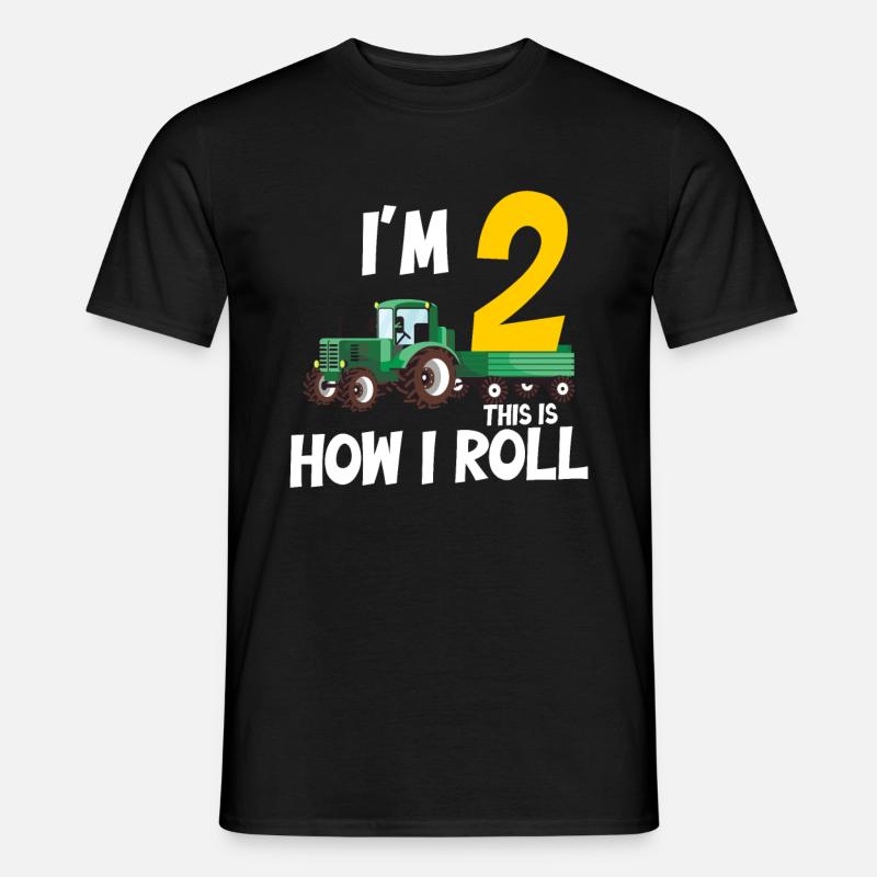 Jeg er 2 sådan ruller jeg traktor - Mænd T-shirt - sort