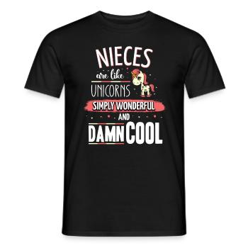 Les non-femmes sont comme des licornes Nièce - T-shirt homme - noir - Devant - AI Model Male 178 light (178cm)