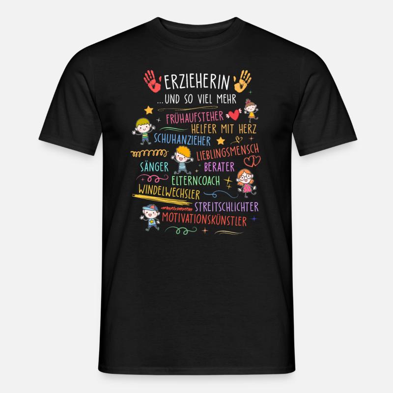 Erzieherin - Männer T-Shirt - Schwarz