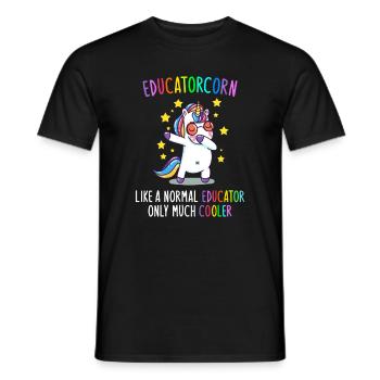 Educatorcorn comme un jardin d’enfants d’éducateur normal - T-shirt homme - noir - Devant - AI Model Male 178 light (178cm)