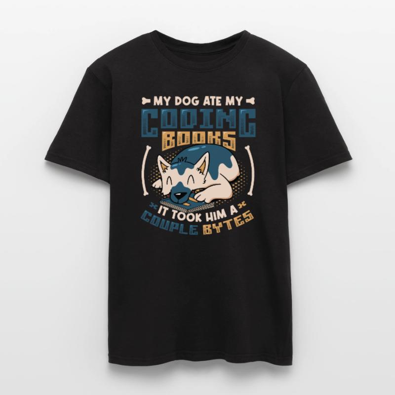 Hund Bytes Code Computer Scherz Programmierung Männer T-Shirt