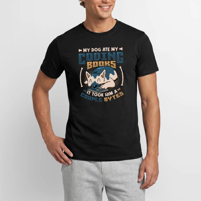 Hund Bytes Code Computer Scherz Programmierung Männer T-Shirt