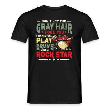 Graue Haare Täuschen Einen Alten Mann - Männer T-Shirt - Schwarz - Vorne - AI Model Male 178 light (178cm)