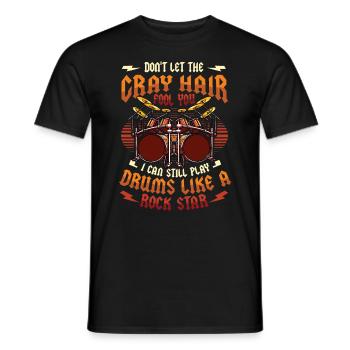 Graue Haare Täuschen Einen Alten Mann. - Männer T-Shirt - Schwarz - Vorne - AI Model Male 178 light (178cm)
