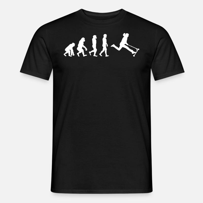 Stunt Scooter Freestyle Scootering Evolution - Männer T-Shirt - Schwarz