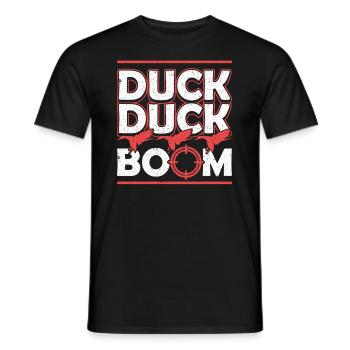 I love more Duck Hunting being a Dad Duck Hunt - Men's T-Shirt - black - Front - AI Model Male 178 light (178cm)