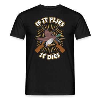 S’il vole cette chasse au canard - T-shirt homme - noir - Devant - AI Model Male 178 light (178cm)