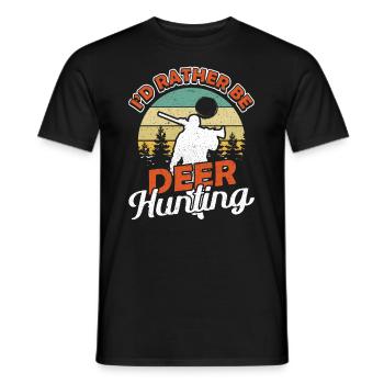 Id rather be Duck Hunting Entenjagd - Men's T-Shirt - black - Front - AI Model Male 178 light (178cm)