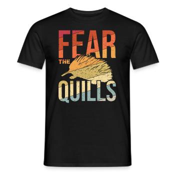 Stachlige Nagetier Fear the Quills Stachelschwein - Männer T-Shirt - Schwarz - Vorne - AI Model Male 178 light (178cm)